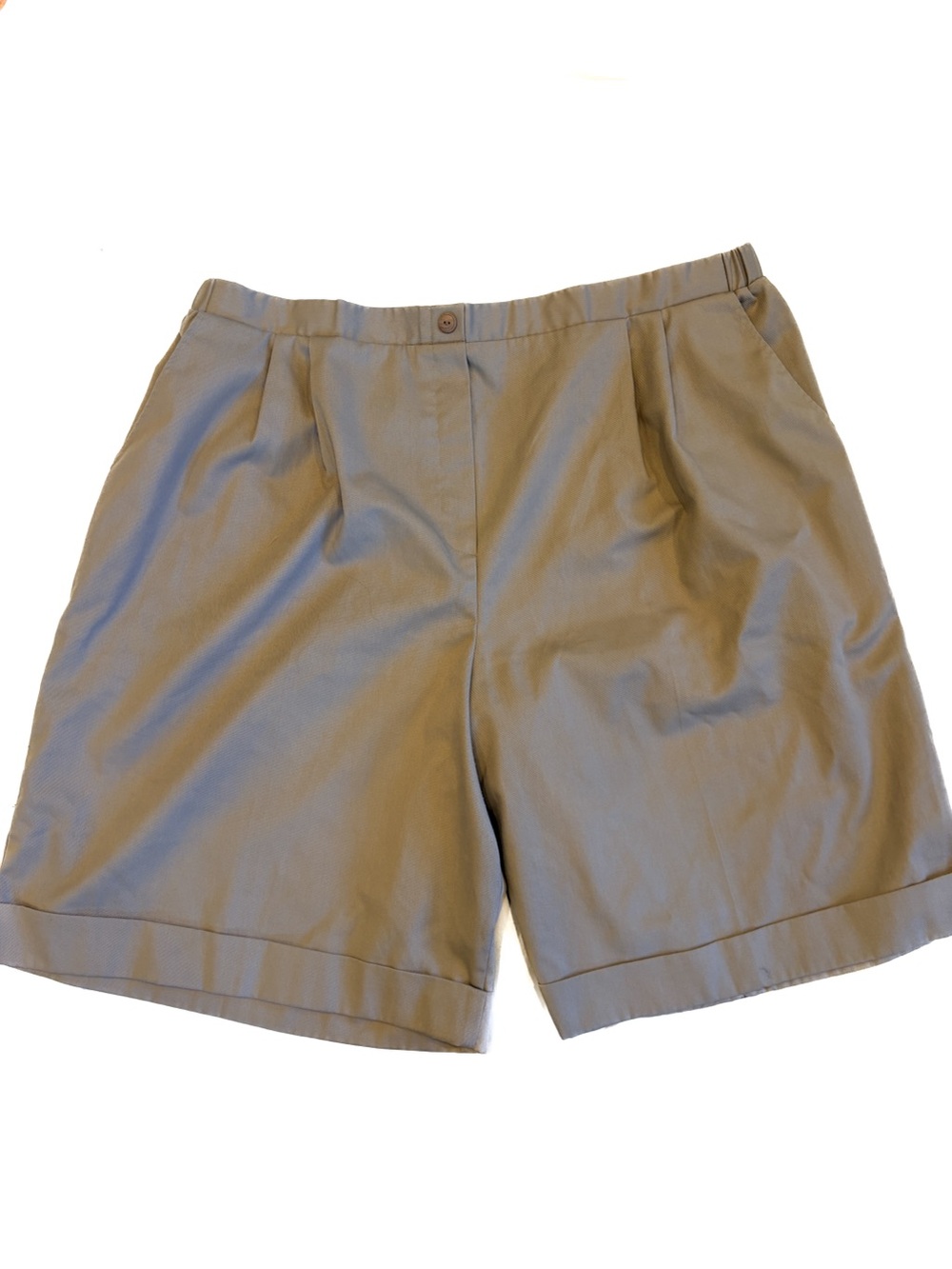 Northern Isles II Plus Size 26W Khaki Tailored Shorts